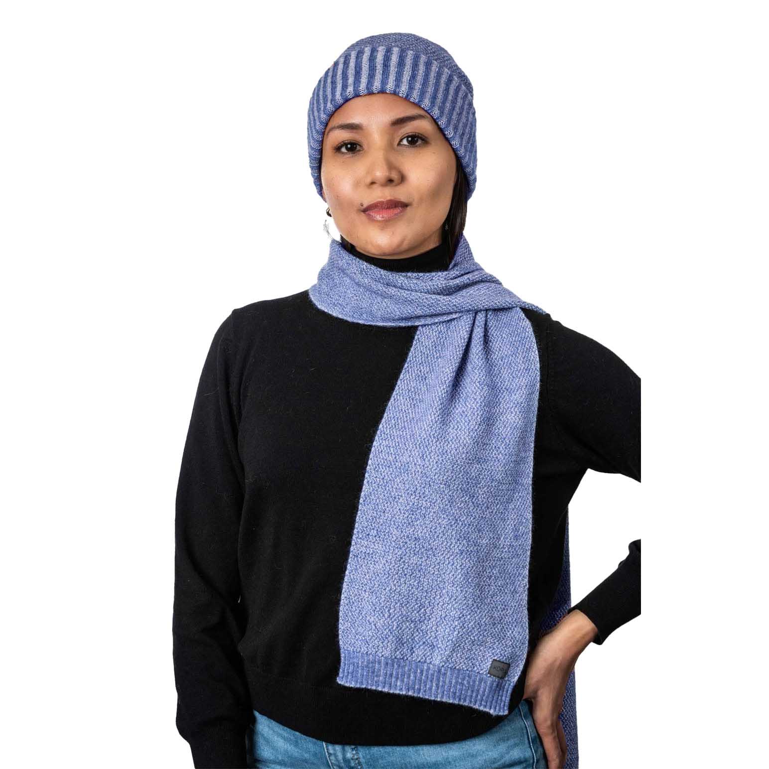 Koru Moss Stitch Plated Scarf